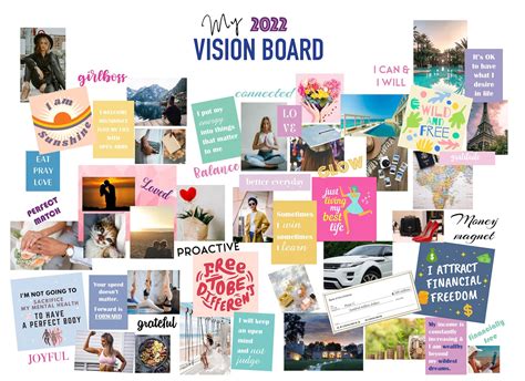 2023 Vision Board Kit Power Words Printable Affirmation Etsy Australia