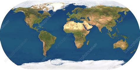 Whole Earth Political Map Stock Image C0019139 Science Photo