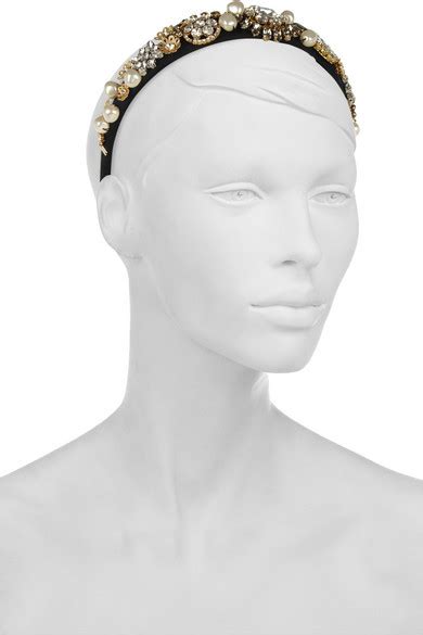 Dolce And Gabbana Embellished Silk Satin Headband Net A Portercom
