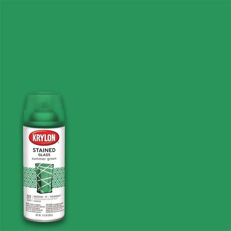 Krylon Gloss Summer Green Stained Glass Spray Paint Actual Net Contents 11 5 Oz At