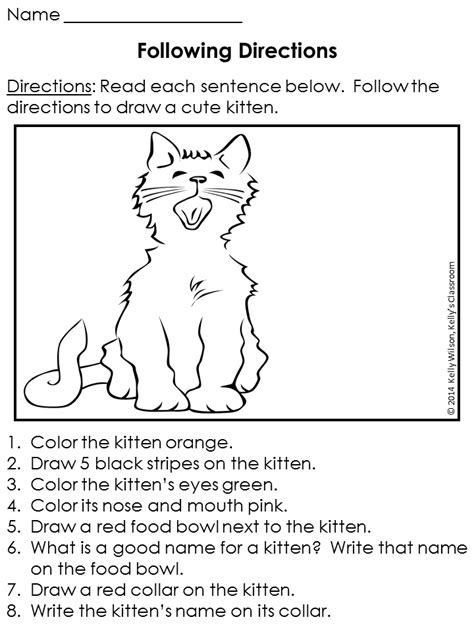 10 Following 2 3 Step Directions Worksheets Coo Worksheets