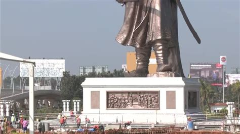 Pm Modi To Unveil 108 Feet Kempegowda Statue Preparations Begin In