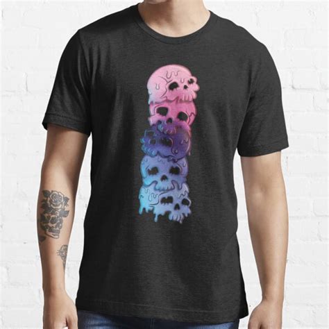 Omnisexual Pride Flag Goth Skull Tower T Shirt By Irenekohstudio