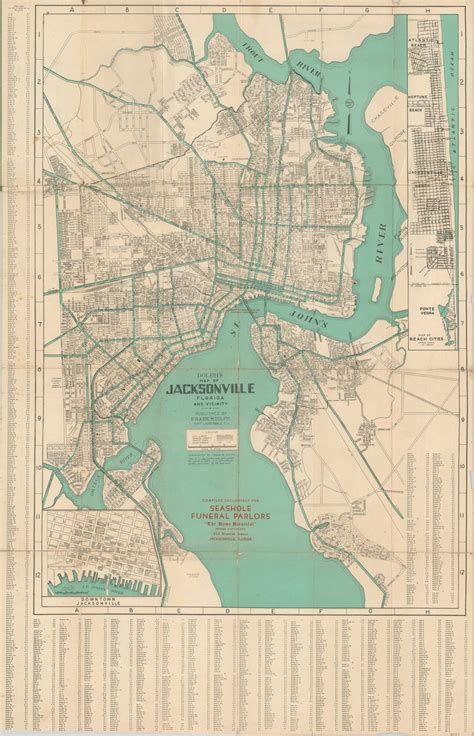 Dolphs Map Of Jacksonville Florida And Vicinity Curtis Wright Maps