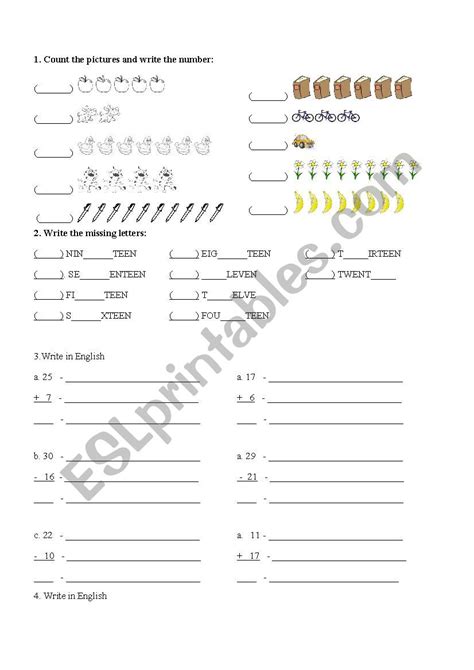 Numbers 1 To 30 English Esl Worksheets For Distance Learning And