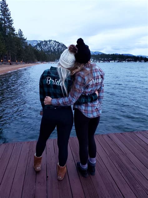 Lake Tahoe Flannel Bachelorette Party In The Woods Glamping