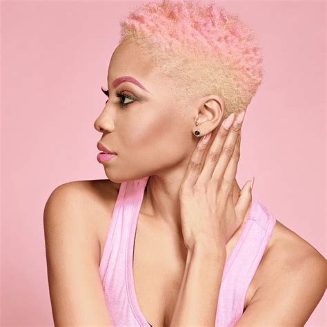The sides are left black to. pink aesthetic | Natural hair styles, Natural hair styles ...