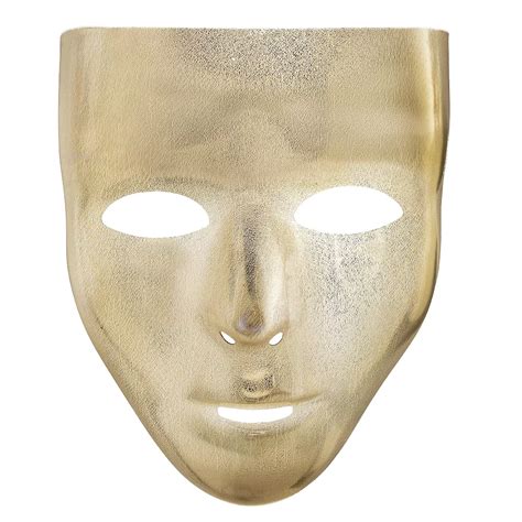 Basic Gold Face Mask 7in X 7in Party City