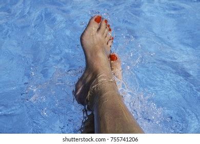 Womans Feet Swimming Pool Under Water Stock Photo Shutterstock