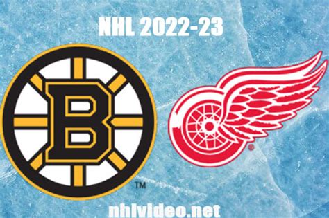 Boston Bruins Vs Detroit Red Wings Full Game Replay Mar 12 2023 Nhl