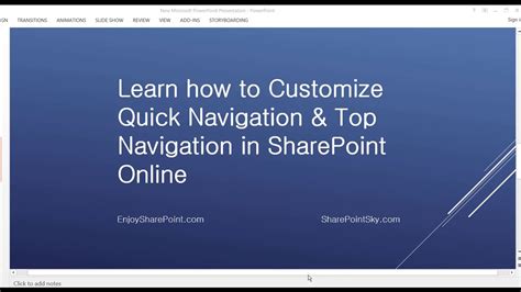 Customize Sharepoint Online Left Navigation Or Quick Launch And Top