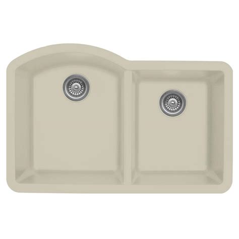 Quartz kitchen sinks have become extremely popular in the recent past due to their semblance of natural stone and their durability, which is in the same league the quality of the composite. Karran Undermount Quartz Composite 32 in. 60/40 Double ...
