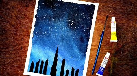 Watercolor Starry Night Sky Demonstration Youtube