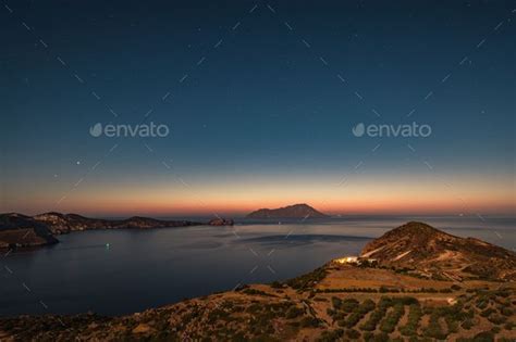 Night Landscape Greek Islands Night Landscape Greek Islands