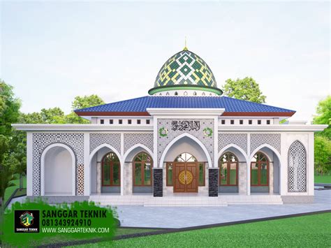 Desain Masjid Minimalis Modern 16 X 20 1 Lantai Sanggar Teknik