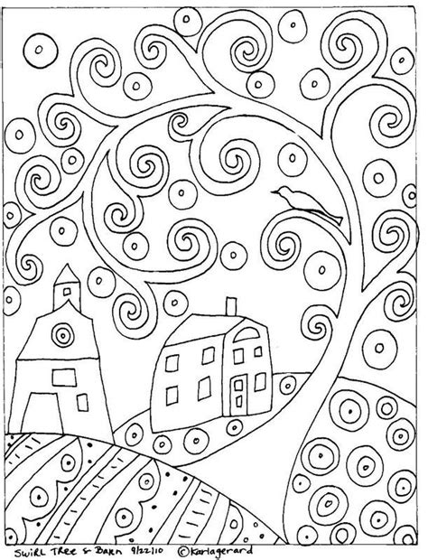 Folk Art Coloring Pages Free Coloring Page
