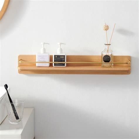 Bathroom Shelf With Towel Barbathroom Wall Shelftowel Rack Etsy