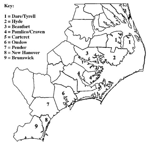 Coastal Counties In North Carolina Download Scientific Diagram