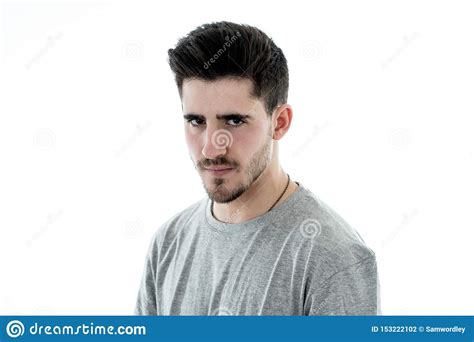 Human Expressions And Emotions Young Attractive Annoyed Man With An