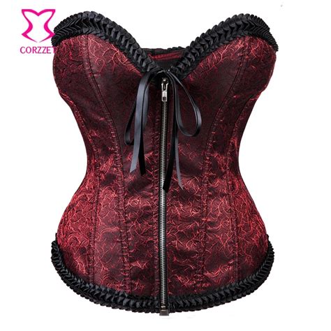 Red Waist Trainer Corsets And Bustiers Sexy Korset Gothic Plus Size
