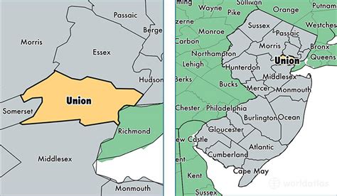 Map Of Union County Nj World Map