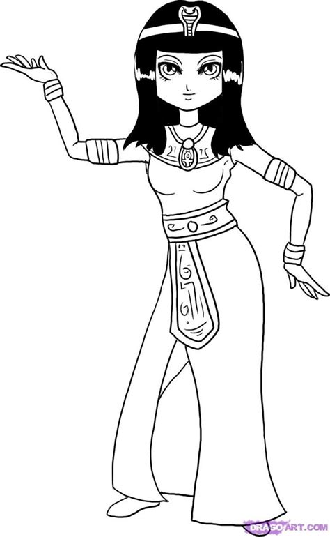 How To Draw An Egyptian Person Step By Step Figures People Egyptian Drawings Ancient