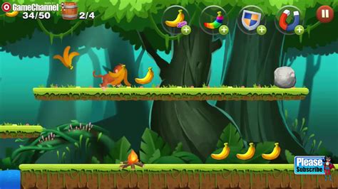 Jungle Monkey Run Running Adventure Platform Games Android Gameplay
