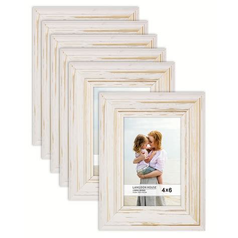 Langdon House Wood Picture Frame White Set Of 6