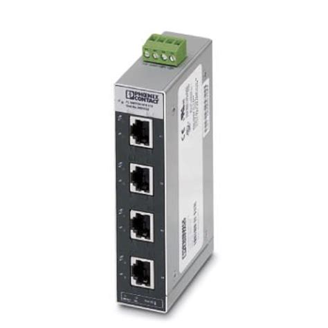 2891021 Phoenix Contactfl Switch Sfn 24vac Series Din Rail Mount Ethernet Switch 5 Rj45 Ports