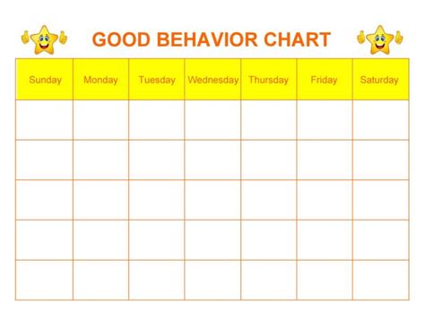 42 Printable Behavior Chart Templates For Kids Templatelab