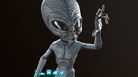 Alien Gray 3d Asset Cgtrader