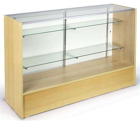 Maple Melamine Glass Showcase Checkout Counters