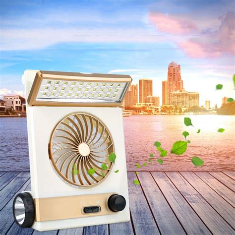 2018 New Multifunctional Solar Fan With Led Lamp For Home Outdoor Usb