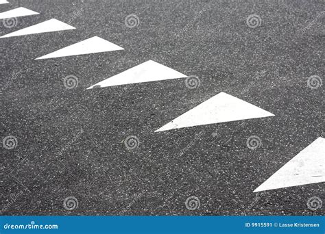 Triangular Road Markings Stock Image Image Of Highway 9915591