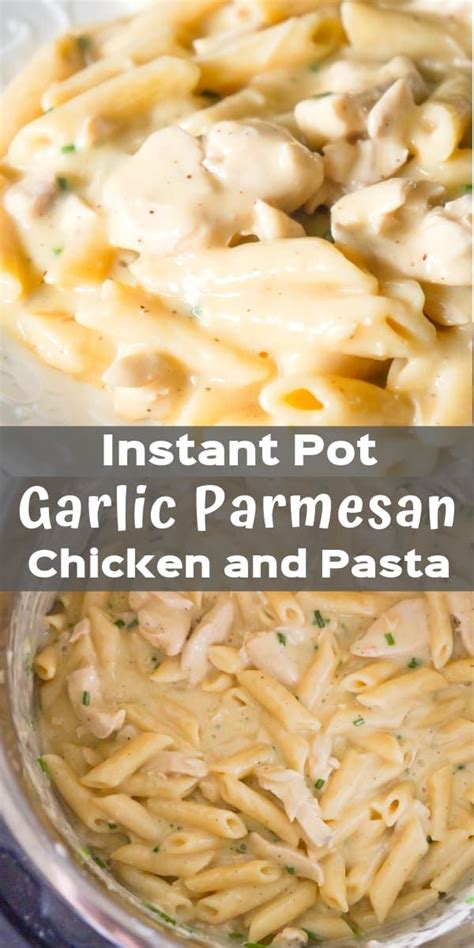 These give the pasta a nice texture and bring out the flavor of the ham even more. Instant Pot Garlic Parmesan Chicken and Pasta - This is ...