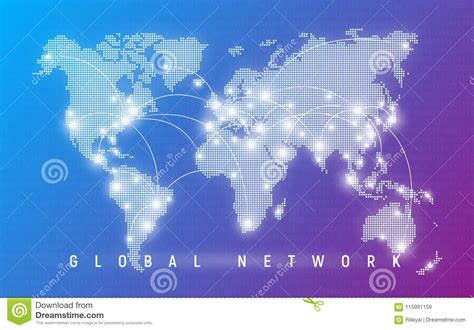 Globales Netzwerk Weltweite Kommunikation Und Verbindungen Interna
