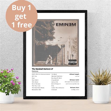 Eminem Poster The Marshall Mathers Lp Album Cover Poster Print Eminem
