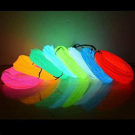 50m 100m 200m 500m El Wire 2 3mm Electroluminescence Wire 10 Colors Led