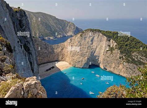 Greece Zakynthos Shipwreck Beach Stock Photo Alamy