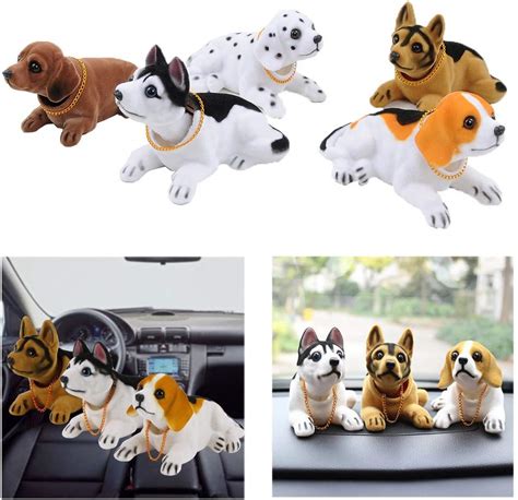 Cute Car Dashboard Decoration Dog Doll Auto Nodding Head Toy