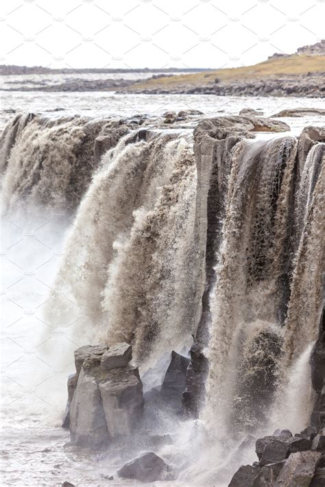 Dettifoss Waterfall In Iceland Nature Photos Creative Market