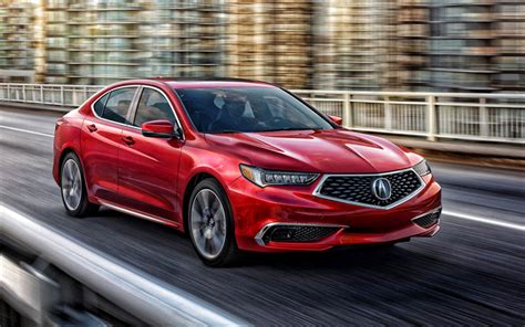 Download Wallpapers Acura Tlx 2020 Exterior Front View Red Sedan
