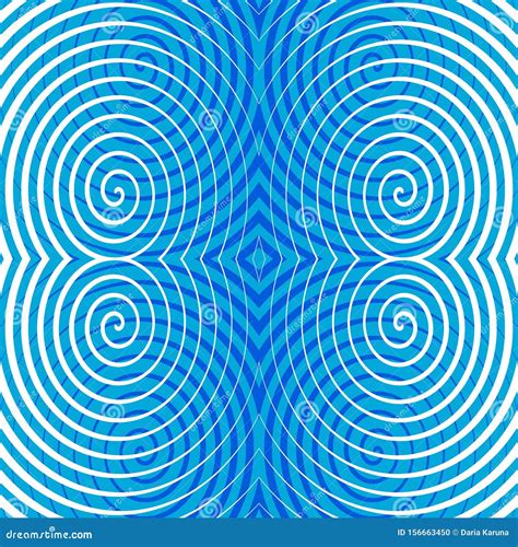 Abstract Hypnotic Pattern From Stripes Waves And Swirls Of Geometric