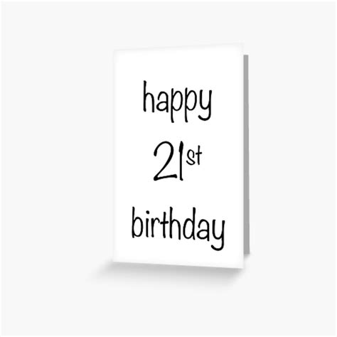 Happy 21st Birthday Greeting Card For Sale By Dearmabel Redbubble