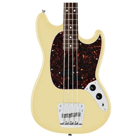 Disc Fender Fsr Mustang Bass Guitar Vintage White At Gear4music