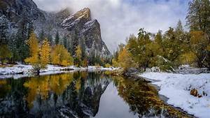 Mountain, Reflection, On, River, During, Fall, Hd, Nature
