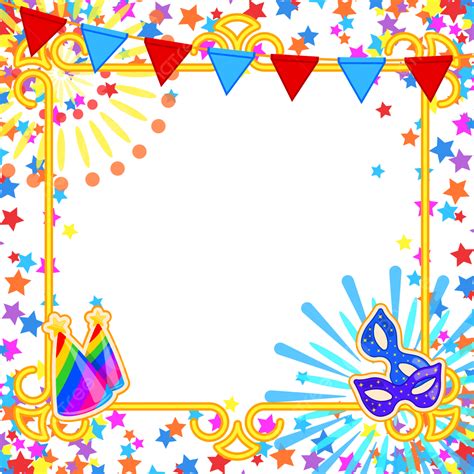 Celebration Colorful Ornamental Frame Celebration Frame Confetti Png