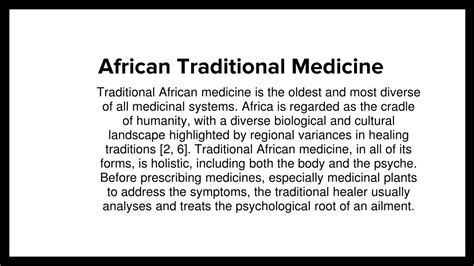 Ppt Traditional Medicine In South African Powerpoint Presentation
