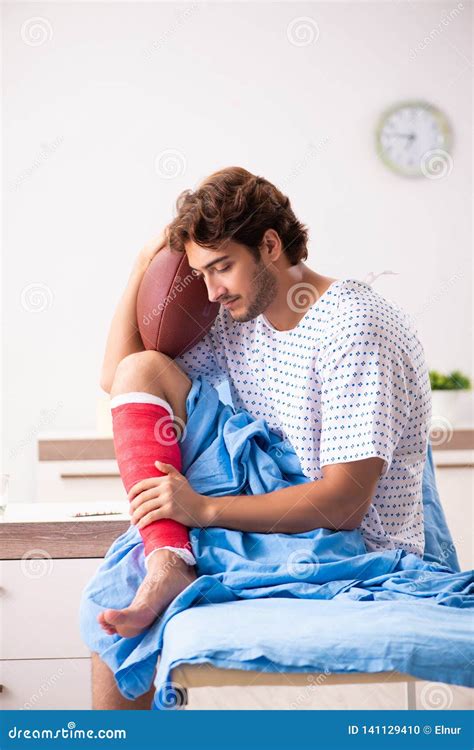 The Injured Man Waiting Treatment In The Hospital Stock Photo Image