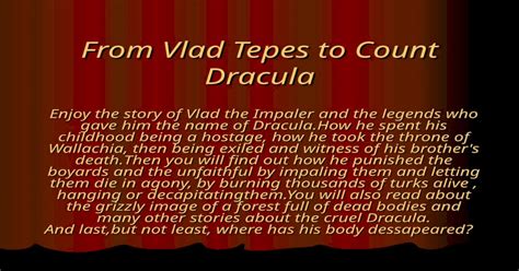 From Vlad Tepes To Count Dracula Enjoy The Story Of Vlad The Impaler